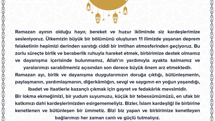 Ramazan Bayramınız Mübarek Olsun